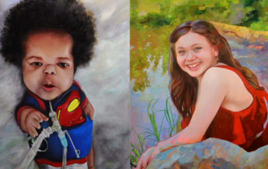 Two portraits of children from this year's Beyond the Diagnosis exhibit.  